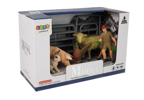 Zestaw Figurek Zwierzęta Domowe Farma Rolnik Owca Baran LEAN Toys Zestaw Figurek Zwierzęta Domowe Farma Rolnik Owca Baran LEAN Toys