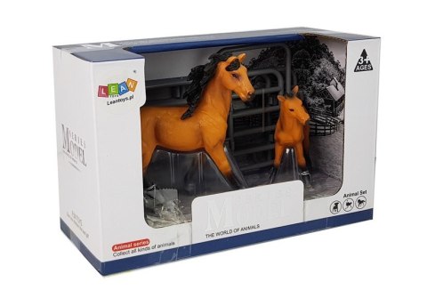 Zestaw Figurek Zwierzęta Konie Zagroda Źrebie Kucyk Farma LEAN Toys Zestaw Figurek Zwierzęta Konie Zagroda Źrebie Kucyk Farma LEAN Toys