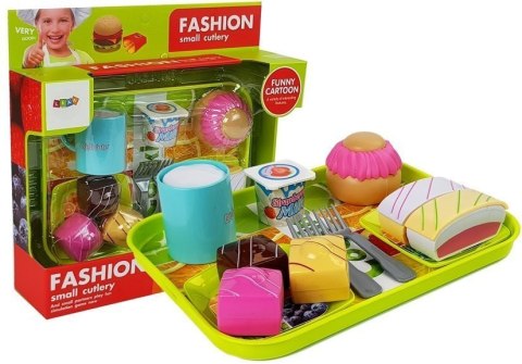 Zestaw Jedzenia Deser Ciasto z Tacką LEAN Toys Zestaw Jedzenia Deser Ciasto z Tacką LEAN Toys