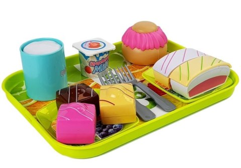 Zestaw Jedzenia Deser Ciasto z Tacką LEAN Toys Zestaw Jedzenia Deser Ciasto z Tacką LEAN Toys