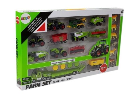 Zestaw Pojazdów Rolniczych Traktory Przyczepy z Figurkami Zwierząt LEAN Toys Zestaw Pojazdów Rolniczych Traktory Przyczepy z Figurkami Zwierząt LEAN Toys