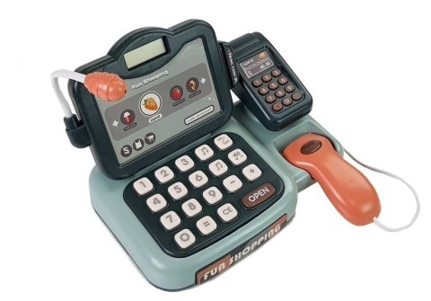 Zestaw Sklepowy Kasa z Mikrofonem, Dźwiękiem, Terminalem LEAN Toys Zestaw Sklepowy Kasa z Mikrofonem, Dźwiękiem, Terminalem LEAN Toys