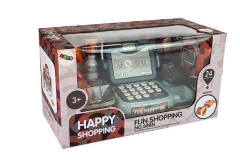 Zestaw Sklepowy Kasa z Mikrofonem, Dźwiękiem, Terminalem LEAN Toys Zestaw Sklepowy Kasa z Mikrofonem, Dźwiękiem, Terminalem LEAN Toys