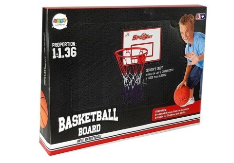 Zestaw do Gry w Koszykówkę Duży Kosz Podwieszany Piłka do Kosza LEAN Toys Zestaw do Gry w Koszykówkę Duży Kosz Podwieszany Piłka do Kosza LEAN Toys