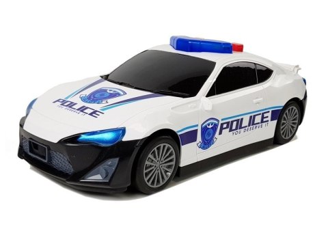Auto Policyjne Schowek Garaż 2w1 Policjant Małe Autka Dźwięk Światła LEAN Toys Auto Policyjne Schowek Garaż 2w1 Policjant Małe Autka Dźwięk Światła LEAN Toys