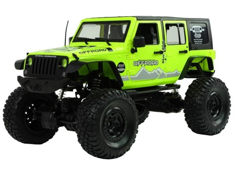 Auto Terenowe Rock Crawler 2.4 GHz Zielone Amortyzatory 4x4 LEAN Toys Auto Terenowe Rock Crawler 2.4 GHz Zielone Amortyzatory 4x4 LEAN Toys