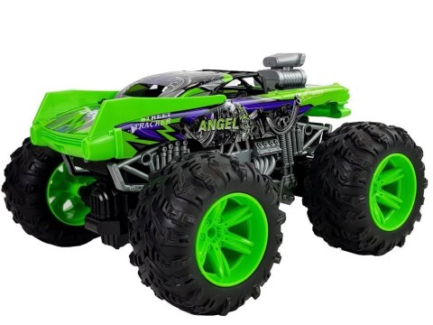 Auto Terenowe Zdalnie Sterowane 1:14 2.4G RC Zielone Duże Koła LEAN Toys Auto Terenowe Zdalnie Sterowane 1:14 2.4G RC Zielone Duże Koła LEAN Toys