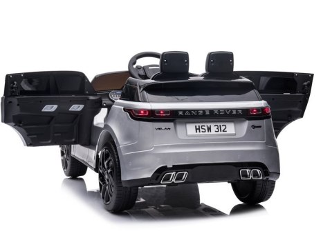 Auto na Akumulator Range Rover Srebrny Lakier LEAN CARS Auto na Akumulator Range Rover Srebrny Lakier LEAN CARS