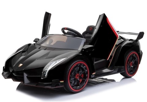 Auto na akumulator Lamborghini Veneno Czarny LEAN CARS Auto na akumulator Lamborghini Veneno Czarny LEAN CARS