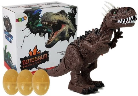 Dinozaur Brązowy na Baterie Porusza się z Projektorem Dźwiękiem LEAN Toys Dinozaur Brązowy na Baterie Porusza się z Projektorem Dźwiękiem LEAN Toys