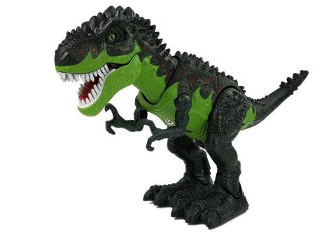 Dinozaur Na Baterie Składa Jaja Zieje Ogniem Para Wodna Zielony LEAN Toys Dinozaur Na Baterie Składa Jaja Zieje Ogniem Para Wodna Zielony LEAN Toys
