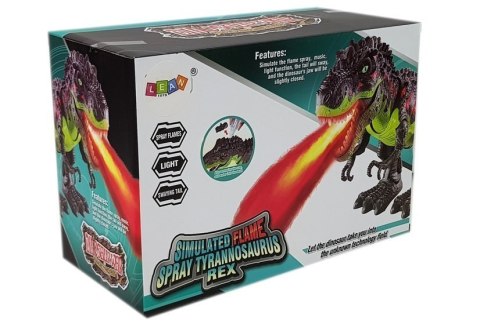 Dinozaur Na Baterie Składa Jaja Zieje Ogniem Para Wodna Zielony LEAN Toys Dinozaur Na Baterie Składa Jaja Zieje Ogniem Para Wodna Zielony LEAN Toys