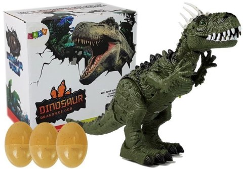 Dinozaur Zielony na Baterie Porusza się z Projektorem Dźwiękiem LEAN Toys Dinozaur Zielony na Baterie Porusza się z Projektorem Dźwiękiem LEAN Toys