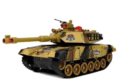 Duży Czołg Zdalnie Sterowany R/C 2.4 Ghz Światła Odgłosy Strzelania Żółty LEAN Toys Duży Czołg Zdalnie Sterowany R/C 2.4 Ghz Światła Odgłosy Strzelania Żółty LEAN Toys