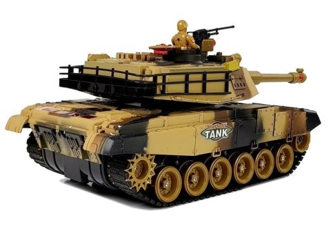 Duży Czołg Zdalnie Sterowany R/C 2.4 Ghz Światła Odgłosy Strzelania Żółty LEAN Toys Duży Czołg Zdalnie Sterowany R/C 2.4 Ghz Światła Odgłosy Strzelania Żółty LEAN Toys