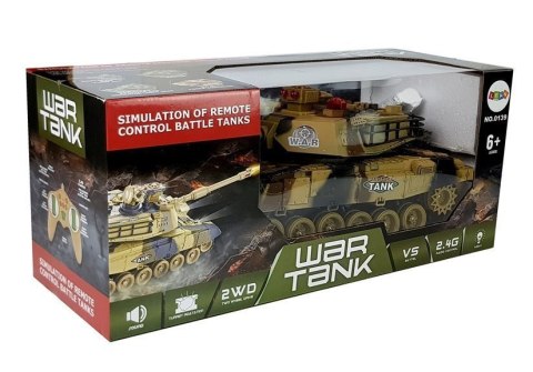 Duży Czołg Zdalnie Sterowany R/C 2.4 Ghz Światła Odgłosy Strzelania Żółty LEAN Toys Duży Czołg Zdalnie Sterowany R/C 2.4 Ghz Światła Odgłosy Strzelania Żółty LEAN Toys