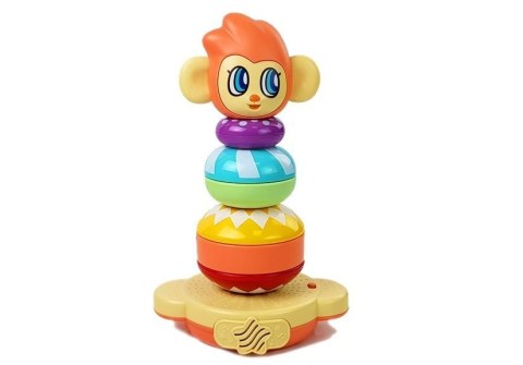 Edukacyjna Piramidka Małpka z Dźwiękami, Nauka Liczb LEAN Toys Edukacyjna Piramidka Małpka z Dźwiękami, Nauka Liczb LEAN Toys
