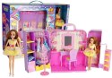Garderoba ze Światłem i Lustrem Lalka 26 cm Zestaw Ubrań Akcesoria LEAN Toys