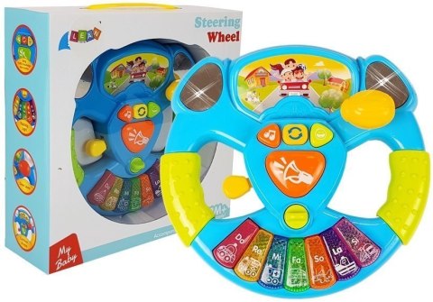 Interaktywna Kierownica Dla Niemowląt Pianinko Dźwięk Światła LEAN Toys Interaktywna Kierownica Dla Niemowląt Pianinko Dźwięk Światła LEAN Toys
