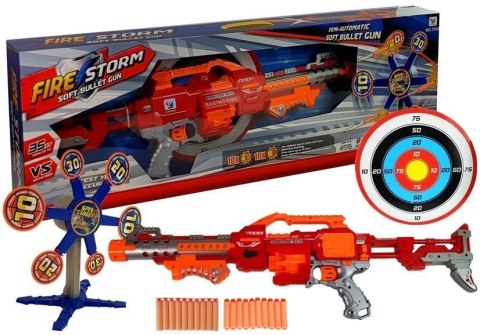 Karabin na Piankowe Strzałki z Tarczą Obrotowy Cel 66 cm LEAN Toys Karabin na Piankowe Strzałki z Tarczą Obrotowy Cel 66 cm LEAN Toys