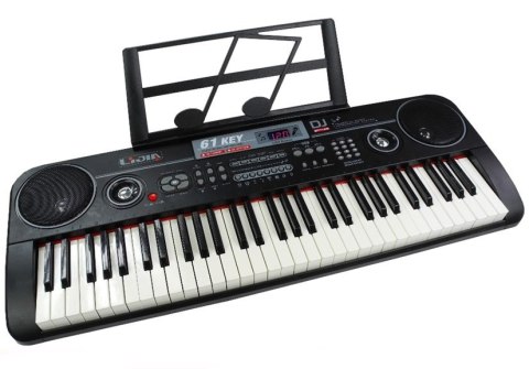 Keyboard Organy 328-06 Mikrofon Zasilacz Czarny LEAN Toys Keyboard Organy 328-06 Mikrofon Zasilacz Czarny LEAN Toys