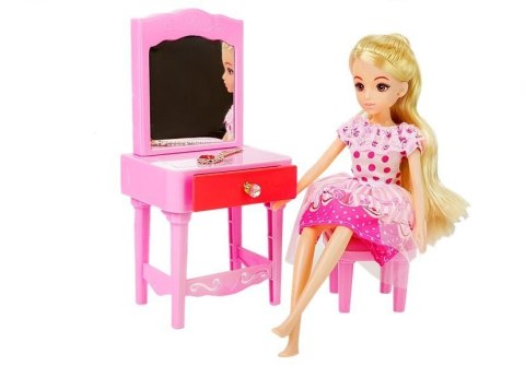 Lalka Meble Zestaw Łóżko Szafa Toaletka LEAN Toys Lalka Meble Zestaw Łóżko Szafa Toaletka LEAN Toys