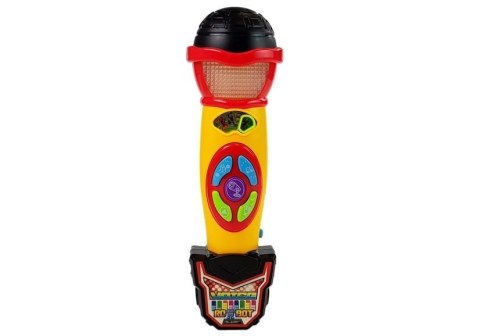 Mikrofon Żółto- Czarny Karaoke Nagrywający Piosenki LEAN Toys Mikrofon Żółto- Czarny Karaoke Nagrywający Piosenki LEAN Toys