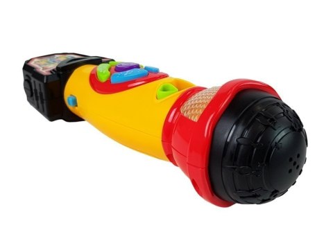 Mikrofon Żółto- Czarny Karaoke Nagrywający Piosenki LEAN Toys Mikrofon Żółto- Czarny Karaoke Nagrywający Piosenki LEAN Toys