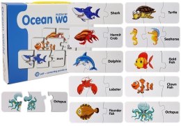 Puzzle Edukacyjne Układanka Świat Oceanów 10 Połączeń LEAN TOYS