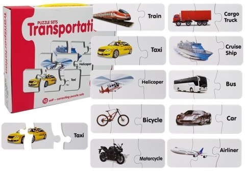 Puzzle Edukacyjne Układanka Transport 10 Połączeń LEAN TOYS Puzzle Edukacyjne Układanka Transport 10 Połączeń LEAN TOYS