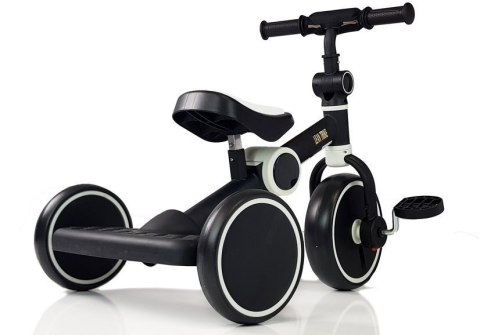 Rower Na Pedały Biegowy Trójkołowy Czarno-Biały LEAN Toys Rower Na Pedały Biegowy Trójkołowy Czarno-Biały LEAN Toys