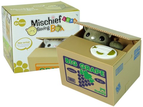 Skarbonka Kot Nauka Oszczędzania Winogrono LEAN Toys Skarbonka Kot Nauka Oszczędzania Winogrono LEAN Toys