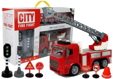 Straż Pożarna Znaki Drogowe Sygnalizacja Świetlna Napęd Frykcyjny Dźwięk Efekty Świetlne LEAN Toys Straż Pożarna Znaki Drogowe Sygnalizacja Świetlna Napęd Frykcyjny Dźwięk Efekty Świetlne LEAN Toys