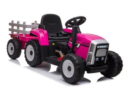 Traktor na Akumulator z Przyczepą XMX611 Różowy LEAN CARS