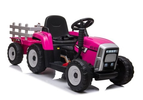 Traktor na Akumulator z Przyczepą XMX611 Różowy LEAN CARS Traktor na Akumulator z Przyczepą XMX611 Różowy LEAN CARS