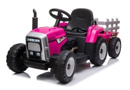 Traktor na Akumulator z Przyczepą XMX611 Różowy LEAN CARS