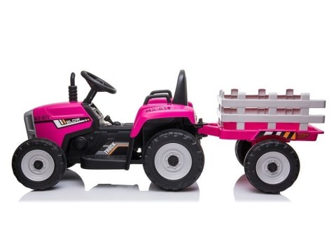 Traktor na Akumulator z Przyczepą XMX611 Różowy LEAN CARS Traktor na Akumulator z Przyczepą XMX611 Różowy LEAN CARS