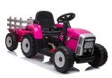 Traktor na Akumulator z Przyczepą XMX611 Różowy LEAN CARS