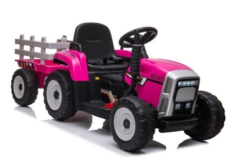 Traktor na Akumulator z Przyczepą XMX611 Różowy LEAN CARS Traktor na Akumulator z Przyczepą XMX611 Różowy LEAN CARS