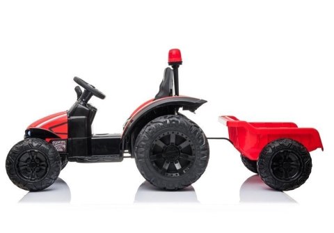 Traktor na akumulator z Przyczepą HZB-200 Czerwony LEAN CARS Traktor na akumulator z Przyczepą HZB-200 Czerwony LEAN CARS