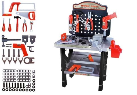 Wysoki Warsztat Zestaw Narzędzi Wiertarka na Baterie 75 cm LEAN Toys Wysoki Warsztat Zestaw Narzędzi Wiertarka na Baterie 75 cm LEAN Toys