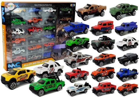 Zestaw Auta Terenowe Jeep Resoraki Różne Kolory 20 Sztuk LEAN Toys Zestaw Auta Terenowe Jeep Resoraki Różne Kolory 20 Sztuk LEAN Toys