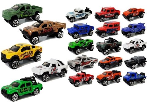 Zestaw Auta Terenowe Jeep Resoraki Różne Kolory 20 Sztuk LEAN Toys Zestaw Auta Terenowe Jeep Resoraki Różne Kolory 20 Sztuk LEAN Toys