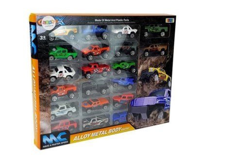 Zestaw Auta Terenowe Jeep Resoraki Różne Kolory 20 Sztuk LEAN Toys Zestaw Auta Terenowe Jeep Resoraki Różne Kolory 20 Sztuk LEAN Toys
