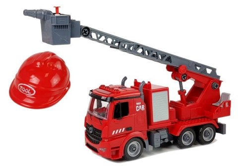 Zestaw DIY Wóz Strażacki 2w1 Wymienne Podnośniki Śrubokręt Dźwięk Efekty Świetlne Kask LEAN Toys Zestaw DIY Wóz Strażacki 2w1 Wymienne Podnośniki Śrubokręt Dźwięk Efekty Świetlne Kask LEAN Toys