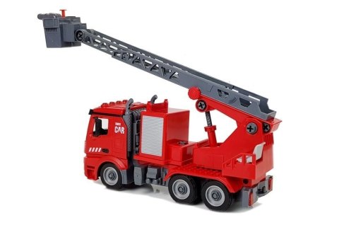 Zestaw DIY Wóz Strażacki 2w1 Wymienne Podnośniki Śrubokręt Dźwięk Efekty Świetlne Kask LEAN Toys Zestaw DIY Wóz Strażacki 2w1 Wymienne Podnośniki Śrubokręt Dźwięk Efekty Świetlne Kask LEAN Toys