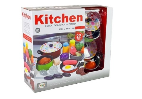 Zestaw Kuchenny Naczynia Kucharz 22 elementów LEAN Toys Zestaw Kuchenny Naczynia Kucharz 22 elementów LEAN Toys
