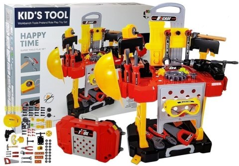 Zestaw Majsterkowicza na baterie 3w1 Walizka Warsztat 85 elementów 56cm LEAN Toys Zestaw Majsterkowicza na baterie 3w1 Walizka Warsztat 85 elementów 56cm LEAN Toys