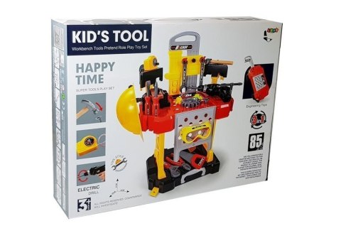 Zestaw Majsterkowicza na baterie 3w1 Walizka Warsztat 85 elementów 56cm LEAN Toys Zestaw Majsterkowicza na baterie 3w1 Walizka Warsztat 85 elementów 56cm LEAN Toys