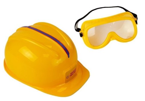 Zestaw Narzędzi Piła Zielona Na Baterie Kask Rękawice i Okulary ochronne LEAN Toys Zestaw Narzędzi Piła Zielona Na Baterie Kask Rękawice i Okulary ochronne LEAN Toys